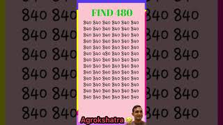 Find the number 480 find braintest ig brainteaser shorts finden gk gkgodzillatoons2792 [upl. by Dewees]