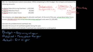 Allocating overhead using a predetermined overhead rate [upl. by Anegroeg]