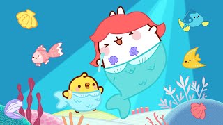 Molang and Piu Piu inside The MERMAIDS WORLD 🧜  Funny Compilation For Kids [upl. by Anayad]