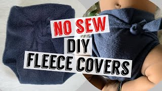 How to Make No Sew DIY Fleece Cover  Make Your Own Cloth Diaper Cover Without Sewing Machine [upl. by Aisatal]