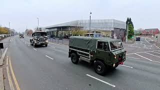 Military Vehicles arrive at Stourbridge Remembrance Day Parade  9th Nov 2024 [upl. by Nena733]