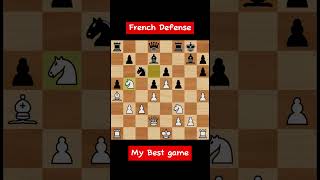 My Best gameFrench Defense chess [upl. by Jillayne]