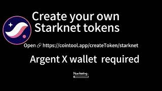 THE ULTIMATE GUIDE TO Starknet Token Creator  NoCode amp Cheap ☑️ [upl. by Aihseket]