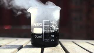 Reaction of sugar with concentrated sulfuric acid [upl. by Colb]