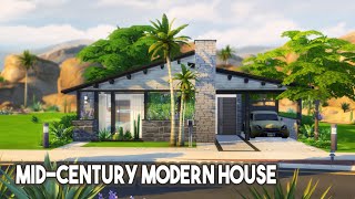 Midcentury Modern Tiny House  House Build Stop Motion  The Sims 4 Tiny Living  No CC [upl. by Josephson371]