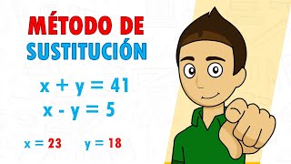 RESOLVER SISTEMAS DE ECUACIONES MÉTODO DE SUSTITUCIÓN Super fácil  Para principiantes [upl. by Erick]