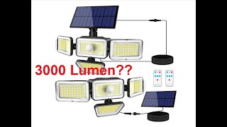 Lets test amazon Solar Motion Sensor Lights Outdoor 3000 Lumen Wireless LED Remote Control [upl. by Enid639]