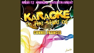 Many Tears Ago In the Style of Connie Francis Karaoke Version [upl. by Ahsyek]