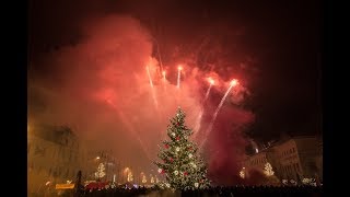 Novoročný ohňostroj 2018 Banská Bystrica [upl. by Oiramal523]