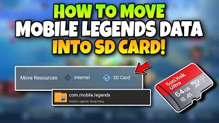 HOW TO MOVE MOBILE LEGENDS RESOURCES INTO SD CARD Best For Phones Having Low Internal Storage [upl. by Yrrac]