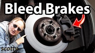 How to Bleed Brakes in Your Car One Person [upl. by Yanal984]