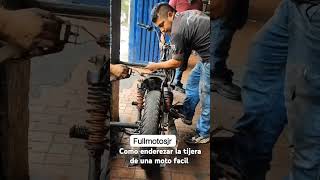 cómo enderezar chasis y tijera de moto fácil mecanica viral tips chasis [upl. by Fita527]