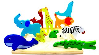 Animal Puzzle Find The Missing Pieces Activity  EDUCATIONAL VIDEO FOR TODDLERS [upl. by Ellenohs]