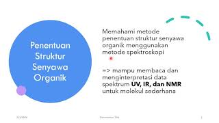 Penentuan Struktur Senyawa Organik  Spektroskopi UV Vis [upl. by Eustatius]