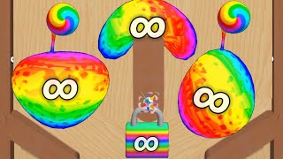 Blob Merge 3d  Rainbow 🌈 vs laser bubbles  2048 ball Gameplay [upl. by Onimixam870]