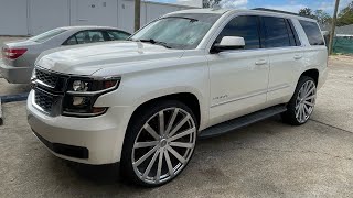 2015 Chevy Tahoe on 28s wred calipers [upl. by Nauqes]