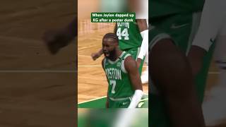 Throwback to this Jaylen Brown amp KG moment 😂 nba celtics jaylenbrown [upl. by Ecikram373]