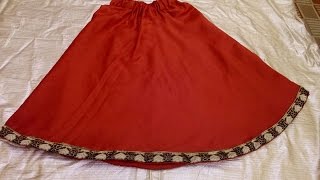 How to create and stitch full length Kids skirt [upl. by Preston443]