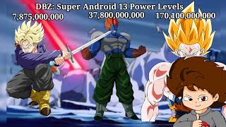 DBZ Súper Android 13 Power LevelsAnime Rodri604 [upl. by Ahsrats]