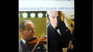 Francescatti Plays Kreisler  Liebesleid [upl. by Ahsets126]