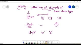 C Lecture 16 Array declaration initialization of one dimensional compile time run time init [upl. by Evatsug]