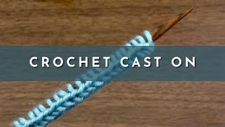 How to Knit the Crochet Cast On  Knitting Stitch Pattern  English Style [upl. by Navnod]