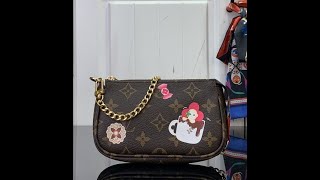 Louis Vuitton Mini Pochette Accessoires M12205 Candy Red [upl. by Ergener]