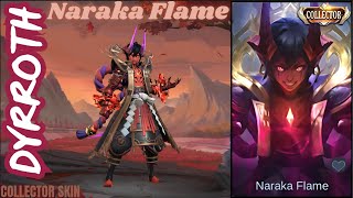 Dyrroth Naraka Flame Collector Skin MLBB Skin Effects 4K UHD  Slow Motion Showcase [upl. by Ivanah691]