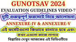 TWO IMPORTANT FORMATS  ANNEXURE IV amp V  GUNOTSAV 2024  EVALUATION GUIDELINES [upl. by Ativak417]