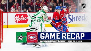 Stars  Canadiens 210  NHL Highlights 2024 [upl. by Conias]