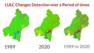 Land useLand cover Change detection Analysis for an Area over a certain timeline like 1989 to 2020 [upl. by Tonye]