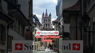 Lausanne Switzerland 🇨🇭 Old Town and Gothic Cathedral shorts travel switzerland [upl. by Bogie506]