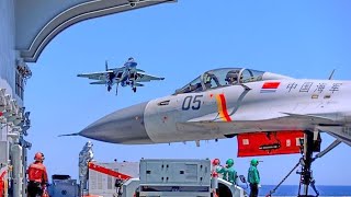 Watch Chinas First Aircraft Carrier Recover a Fighter Jet [upl. by Duleba787]