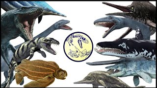 DINOSAURS SIZE COMPARISON  Prehistoric Marine Reptiles [upl. by Ellecram]