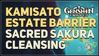 Kamisato Estate Barrier Sacred Sakura Cleansing Ritual Puzzle Genshin Impact [upl. by Taryn]