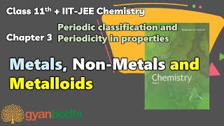 Metals NonMetals and Metalloids  Class 11 Chemistry Chapter 3  Part 4  Gyanbodhi [upl. by Cassilda]