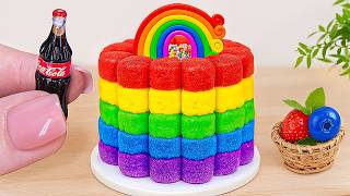 Satisfying Chocolate Marshmallow Cake with Rainbow Decorating Ideas  Yummy Colorful Dessert Recipe [upl. by Abell786]