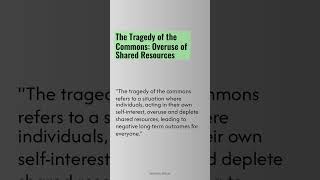 Insights for Financial Literacy The Tragedy of the Commons Overuse of Shared Resources [upl. by Abey776]