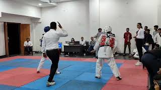 🔵 KISHAN VS 🔴SHREYANSH DISTRICT LEVEL FEDERATION TAEKWONDO MATCH UNDER 51 KG JUNIOR RAIPUR ZONE [upl. by Orapma]