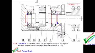 guidage en rotation  contact radial   exercice 5524 [upl. by Eibob]