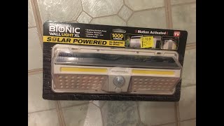 Walmart Clearance Bell Howell Bionic Wall Light XL Solar Powered 1000 Lumens Motion Activated [upl. by Uyr]