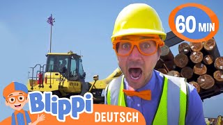 Baufahrzeuge lernen mit Blippi  Blippi  Moonbug Kids Deutsch [upl. by Aibsel]