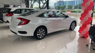 2019 HONDA CIVIC 18 S CVT  Exterior  Platinum White Pearl [upl. by Ledeen569]