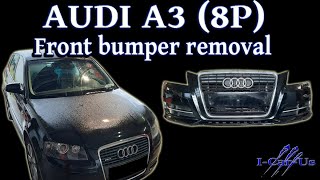 Audi A3 8P front bumper removal  Tutorial [upl. by Skippie]