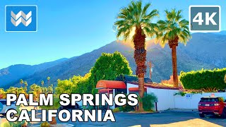 4K Downtown Palm Springs California USA Walking Tour amp Travel Guide 🎧 Binaural Sound [upl. by Ameerahs203]