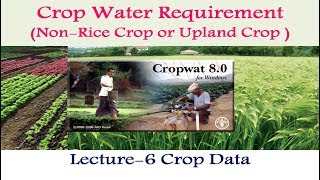 CropWAT 80 NonRice or Upland Crop Data  6 [upl. by Alyat478]