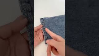 Hemming jeans with original hem [upl. by Aldwon84]