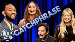 Catchphrase with Kate Hudson Chrissy Teigen and John Legend  The Tonight Show [upl. by Mascia382]