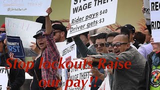 UBER LYFT NYC LIVE Protesting at City Hall STOP Lockouts Raise Pay [upl. by Mathew962]