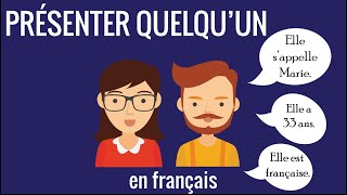 Leçon n°2 de français pour débutant  présenter quelqu’un – communication 2 [upl. by Som]